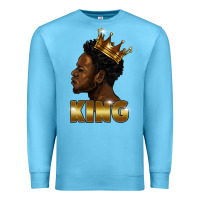 Ocean Blue black king Premium Sweatshirt - FaDigitalArtStudio