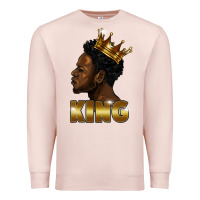 Pale Pink black king Premium Sweatshirt - FaDigitalArtStudio