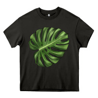 Asphalt Monstera Leaf Heavy Core Tee - LillyAllenDesigns