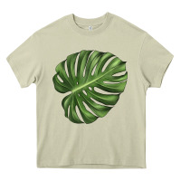Mossy Monstera Leaf Heavy Core Tee - LillyAllenDesigns