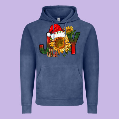 Joy Christmas With Sunflower Bbs Vintage Hoodie Designed By Bundleandbundleshop