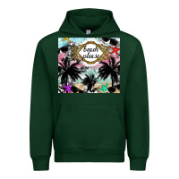 Forest Green Beach Please Urban Hoodie - CowhideDigitalArt