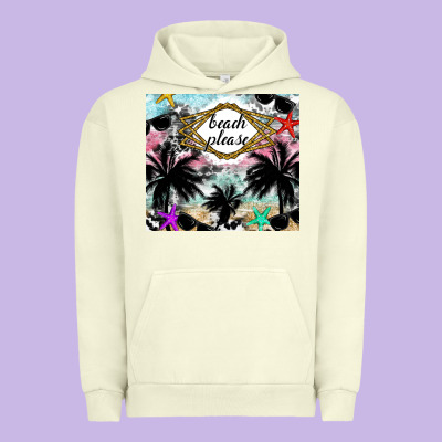 Beach Please Urban Hoodie Designed By Cowhidedigitalart