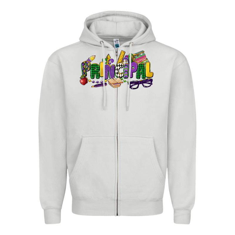 Principal Mardi Gras Cowgirl Zipper Hoodie by CowGirlArtShop | Teevron