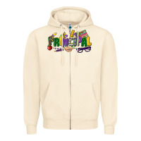 Sandshell principal mardi gras cowgirl Zipper Hoodie - CowGirlArtShop