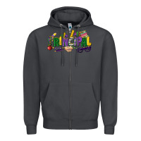 Smoke principal mardi gras cowgirl Zipper Hoodie - CowGirlArtShop