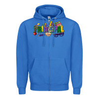 True Royal principal mardi gras cowgirl Zipper Hoodie - CowGirlArtShop