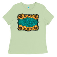 Matcha sunflower background Ladies Tee - BarkalooDesign