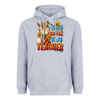 Heather Grey Half Coffee Half Teacher Heavyweight Hoodie - FaDigitalArtStudio