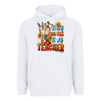 White Half Coffee Half Teacher Heavyweight Hoodie - FaDigitalArtStudio