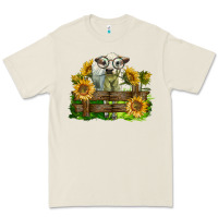 Bone charolais heifer with sunflowers Premium Tee - LillyAllenDesigns