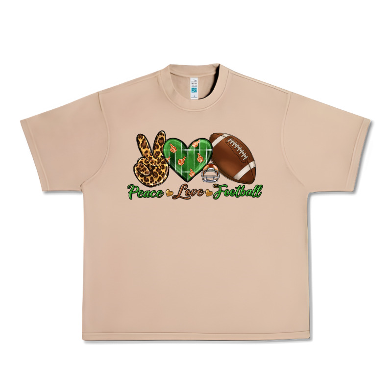 Peace Love Football Urban Heavy Tee by BundleAndBundleShop | Teevron