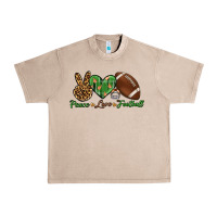French Oak peace love football Urban Heavy Tee - BundleAndBundleShop