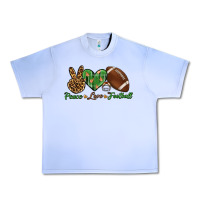 Grape Ice peace love football Urban Heavy Tee - BundleAndBundleShop