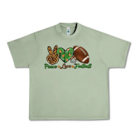 Oil Green peace love football Urban Heavy Tee - BundleAndBundleShop