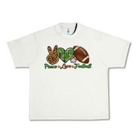 Pistachio peace love football Urban Heavy Tee - BundleAndBundleShop