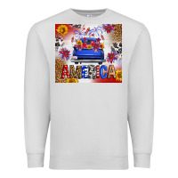 Dove Grey Fourth Of July America Truck Premium Sweatshirt - FaDigitalArtStudio