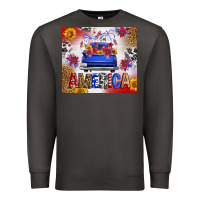 Smoke Fourth Of July America Truck Premium Sweatshirt - FaDigitalArtStudio