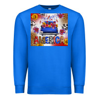 True Royal Fourth Of July America Truck Premium Sweatshirt - FaDigitalArtStudio