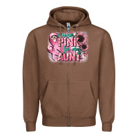 Chestnut i wear pink for my aunt Zipper Hoodie - CowGirlArtShop