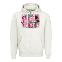 Oatmeal Heather i wear pink for my aunt Zipper Hoodie - CowGirlArtShop