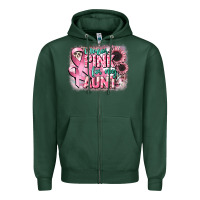 Sports Green i wear pink for my aunt Zipper Hoodie - CowGirlArtShop