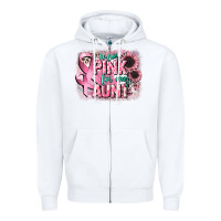 White i wear pink for my aunt Zipper Hoodie - CowGirlArtShop