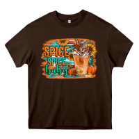 Chocolate Brown spice spice baby pumpkin spice latte Heavy Core Tee - Jasminsmagicworld