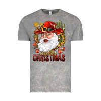 Cloud Rock Cowboy Christmas Santa Vintage Tee - BundleAndBundleShop
