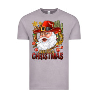 Vintage Zinc Cowboy Christmas Santa Vintage Tee - BundleAndBundleShop