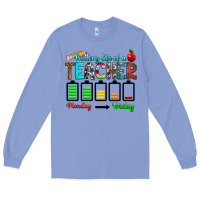 Colony Blue battery life of a teacher monday friday Long Sleeve Tee - RanaPortraitStore