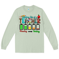 Matcha battery life of a teacher monday friday Long Sleeve Tee - RanaPortraitStore