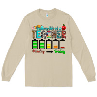 Mushroom battery life of a teacher monday friday Long Sleeve Tee - RanaPortraitStore
