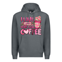 Rock i love you more than coffee valentines day Premium Hoodie - OliviaCreatesArt