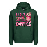 Sports Green i love you more than coffee valentines day Premium Hoodie - OliviaCreatesArt