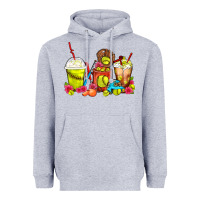 Heather Grey Softball Coffee Cups Heavyweight Hoodie - FaDigitalArtStudio
