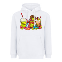 White Softball Coffee Cups Heavyweight Hoodie - FaDigitalArtStudio