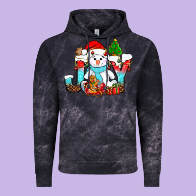 Joy Christmas With Snowman Bbs Vintage Hoodie Designed By Bundleandbundleshop