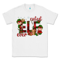 White Cutest Elf Ever Christmas Classic Tee - BundleAndBundleShop