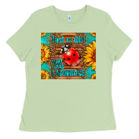 Matcha just a girl who loves ladybugs Ladies Tee - LillyAllenDesigns