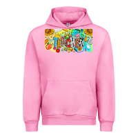 Fuchsia Pink Best Teacher Ever Urban Hoodie - CowhideDigitalArt
