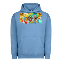 Pigment Pebble Blue Best Teacher Ever Urban Hoodie - CowhideDigitalArt
