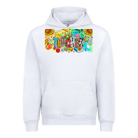 White Best Teacher Ever Urban Hoodie - CowhideDigitalArt
