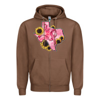 Chestnut texas map breast cancer Zipper Hoodie - CowGirlArtShop