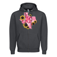 Smoke texas map breast cancer Zipper Hoodie - CowGirlArtShop