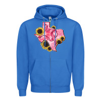 True Royal texas map breast cancer Zipper Hoodie - CowGirlArtShop