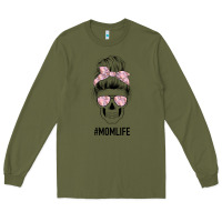 Army Green Pink Flower Mom Skull Long Sleeve Tee - Bettercallsaul