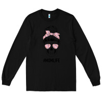 Black Pink Flower Mom Skull Long Sleeve Tee - Bettercallsaul