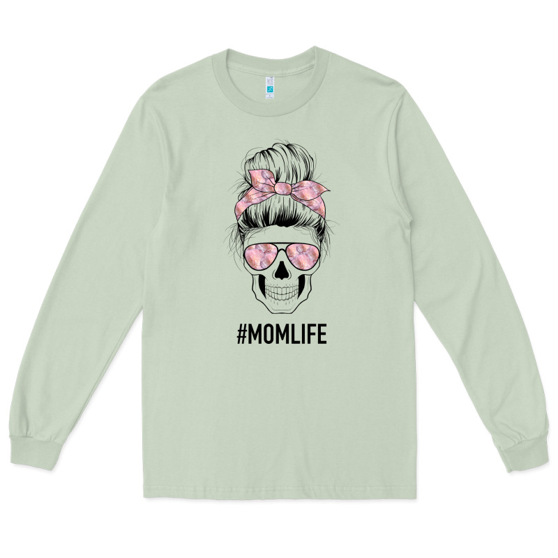 Pink Flower Mom Skull Long Sleeve Tee by Bettercallsaul | Teevron