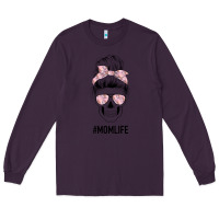 Plum Pink Flower Mom Skull Long Sleeve Tee - Bettercallsaul